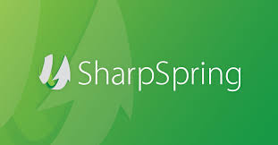 SharpSpring logo on green background, representing marketing automation solutions for revenue growth.